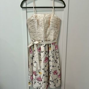 Chetta B ivory dress with beautiful embroidered detail